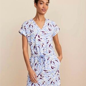 LOU & GRAY Cozy Terry Tiger Stripe  Mini Pocket Dress